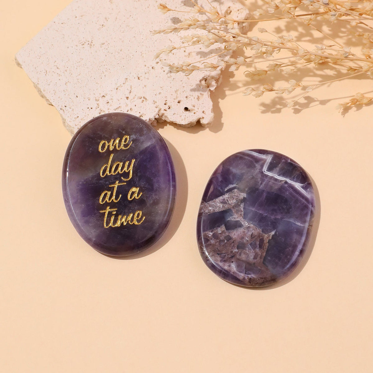 One Day at a Time Pocket Crystal Stone