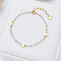 Natural Stone Bracelet on Hand for Women Fashion Jewelry  Handwork Chain Bangle  Heart Design