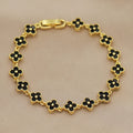 316L Classic Multicolor Crystal Flower Bracelets for Women Luxury Zirconia Bracelets Wrist Jewelry